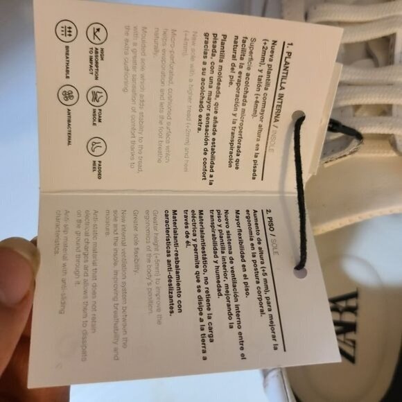 Zara Uniform Womens Leather Sneakers - Picture 5 of 6